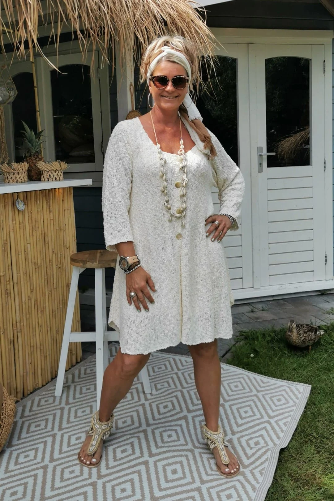 FA-371 Vest Trui Madelief Creme - Afbeelding 11