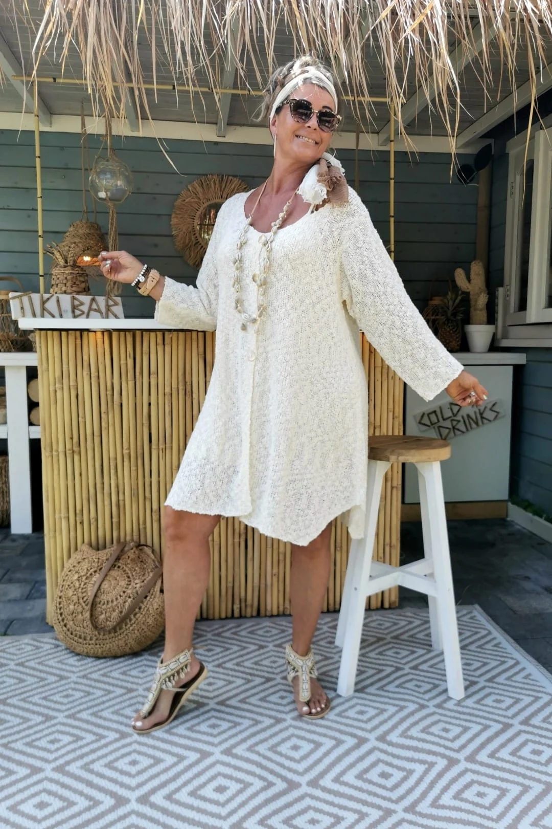 FA-371 Vest Trui Madelief Creme - Afbeelding 12