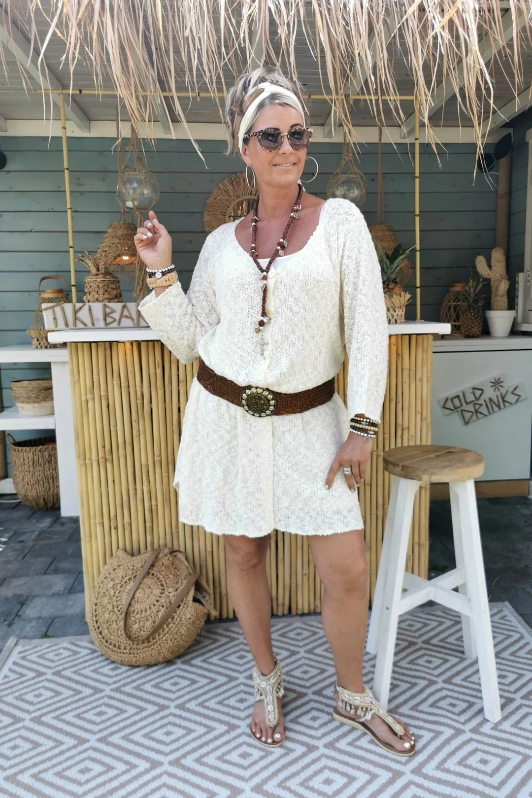 FA-371 Vest Trui Madelief Creme - Afbeelding 7