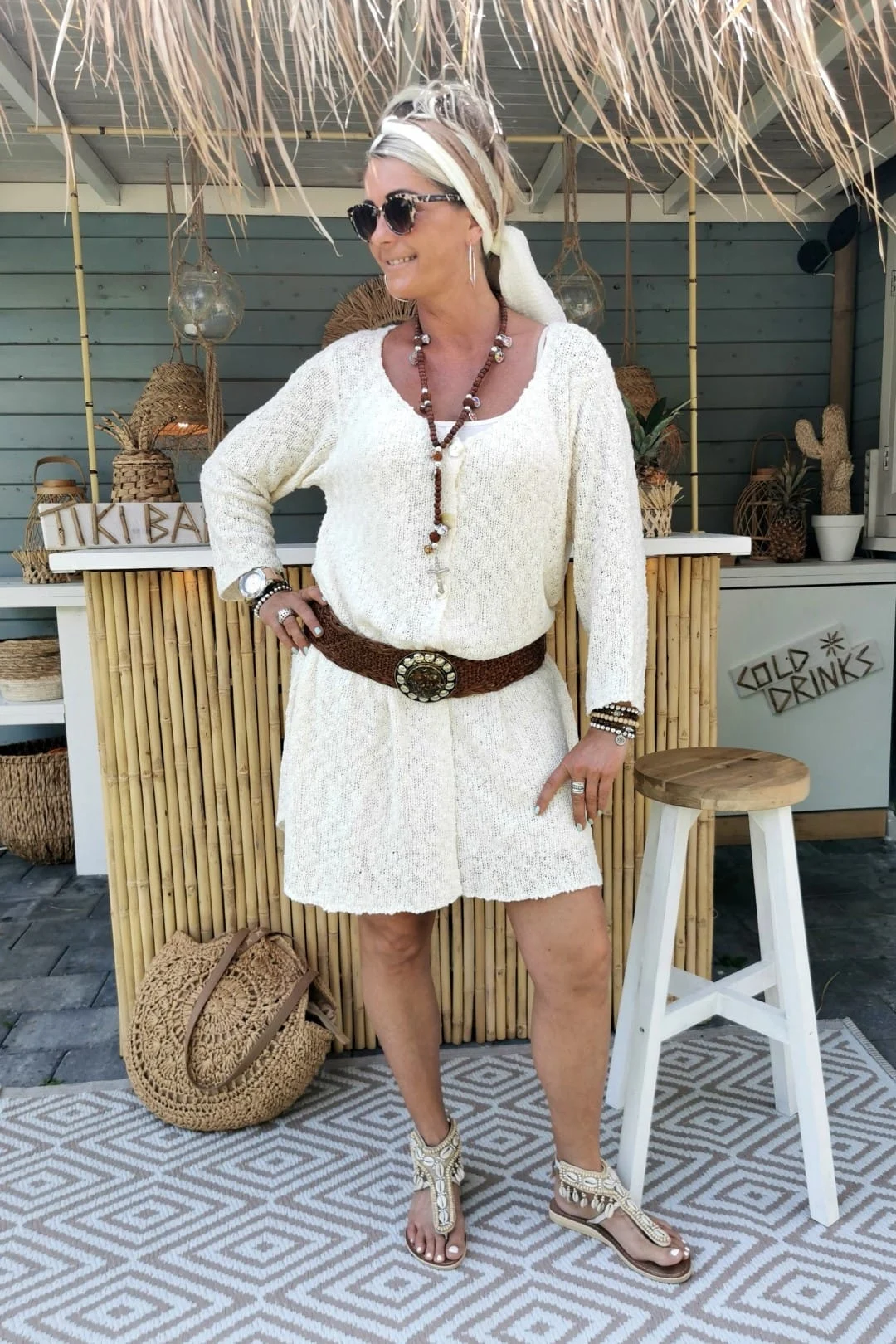 FA-371 Vest Trui Madelief Creme - Afbeelding 6