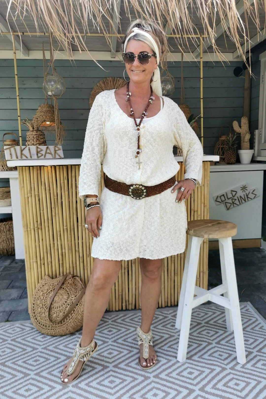 FA-371 Vest Trui Madelief Creme - Afbeelding 5