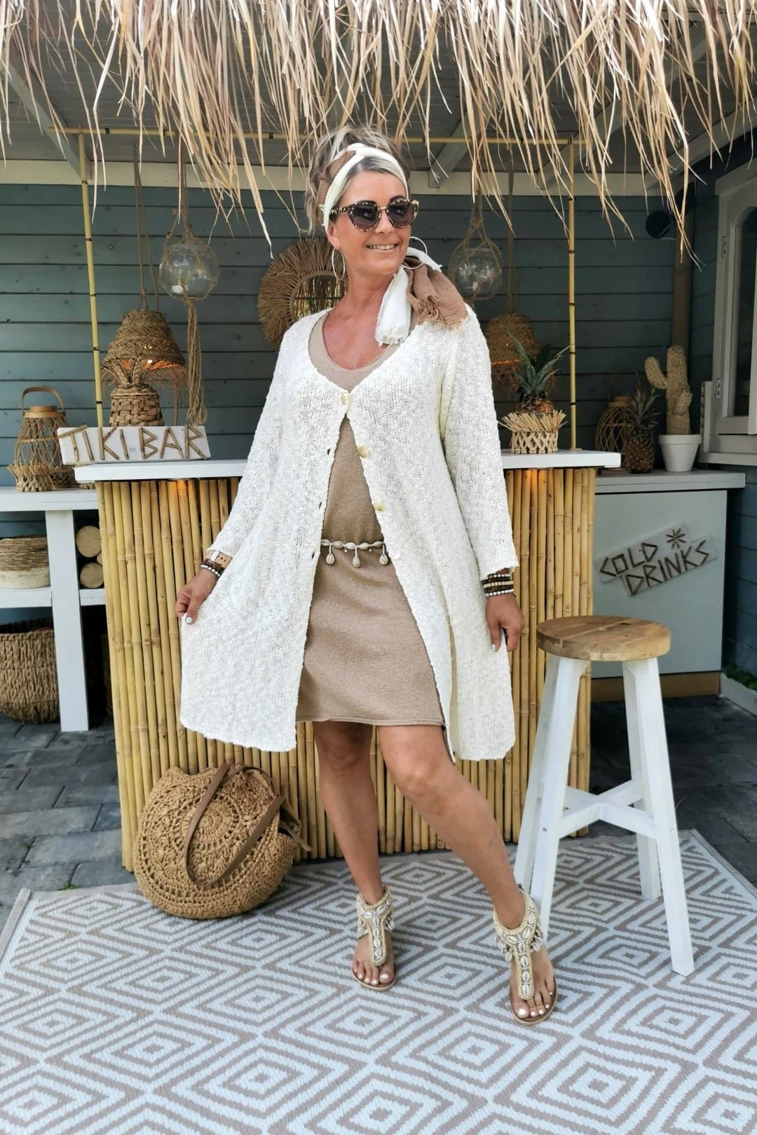 FA-371 Vest Trui Madelief Creme - Afbeelding 10