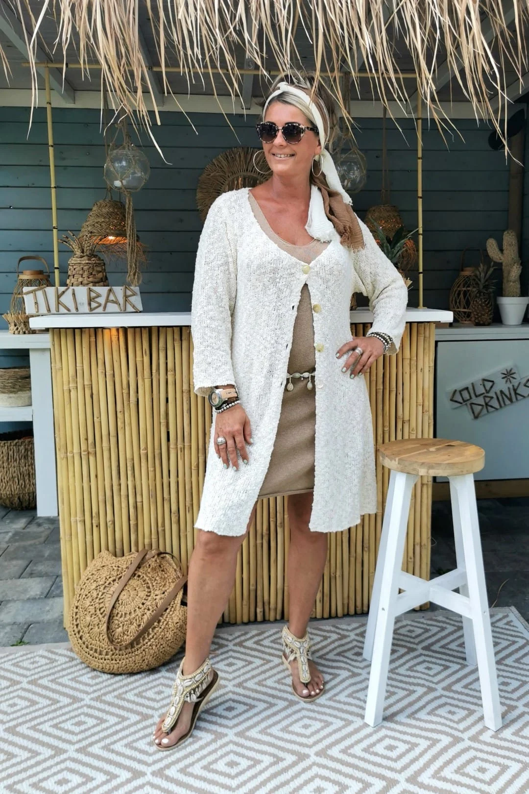 FA-371 Vest Trui Madelief Creme - Afbeelding 8