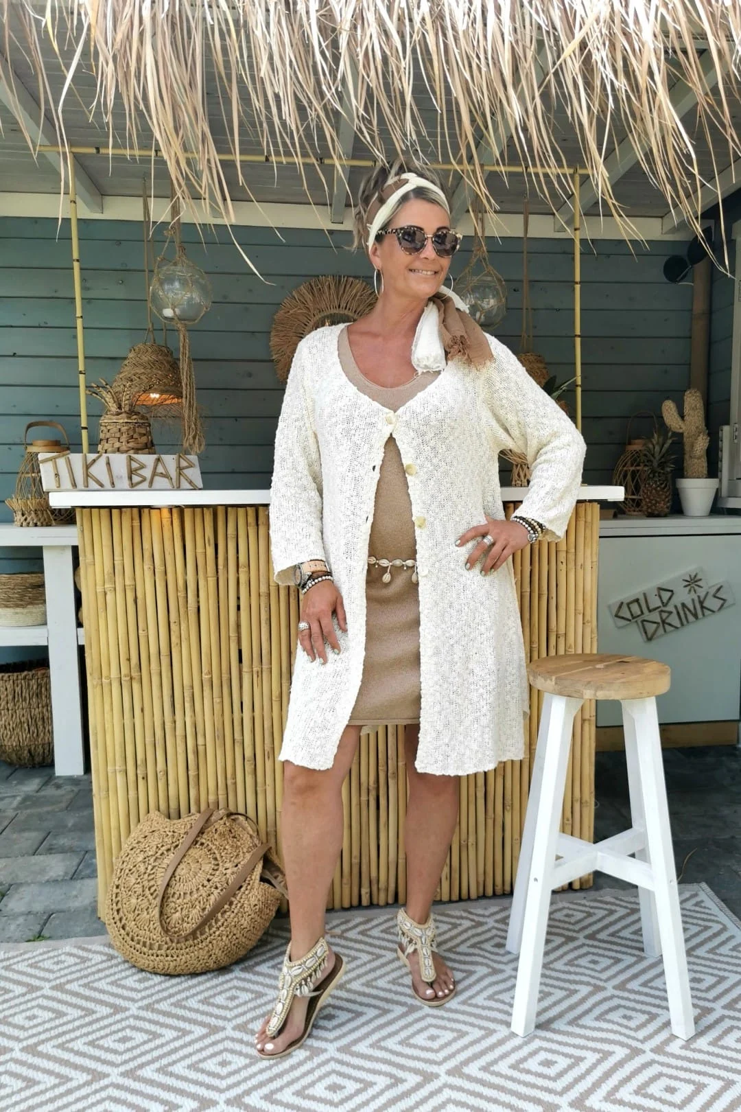 FA-371 Vest Trui Madelief Creme - Afbeelding 9