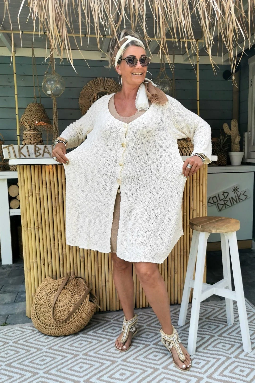 FA-371 Vest Trui Madelief Creme - Afbeelding 14