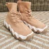 FA-517 Sock Sneaker met veter Caramel