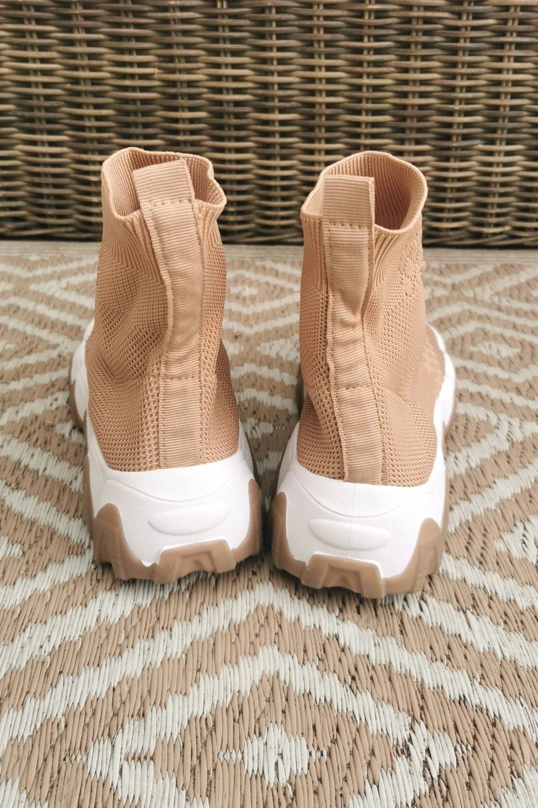 FA-517 Sock Sneaker met veter Caramel - Afbeelding 5