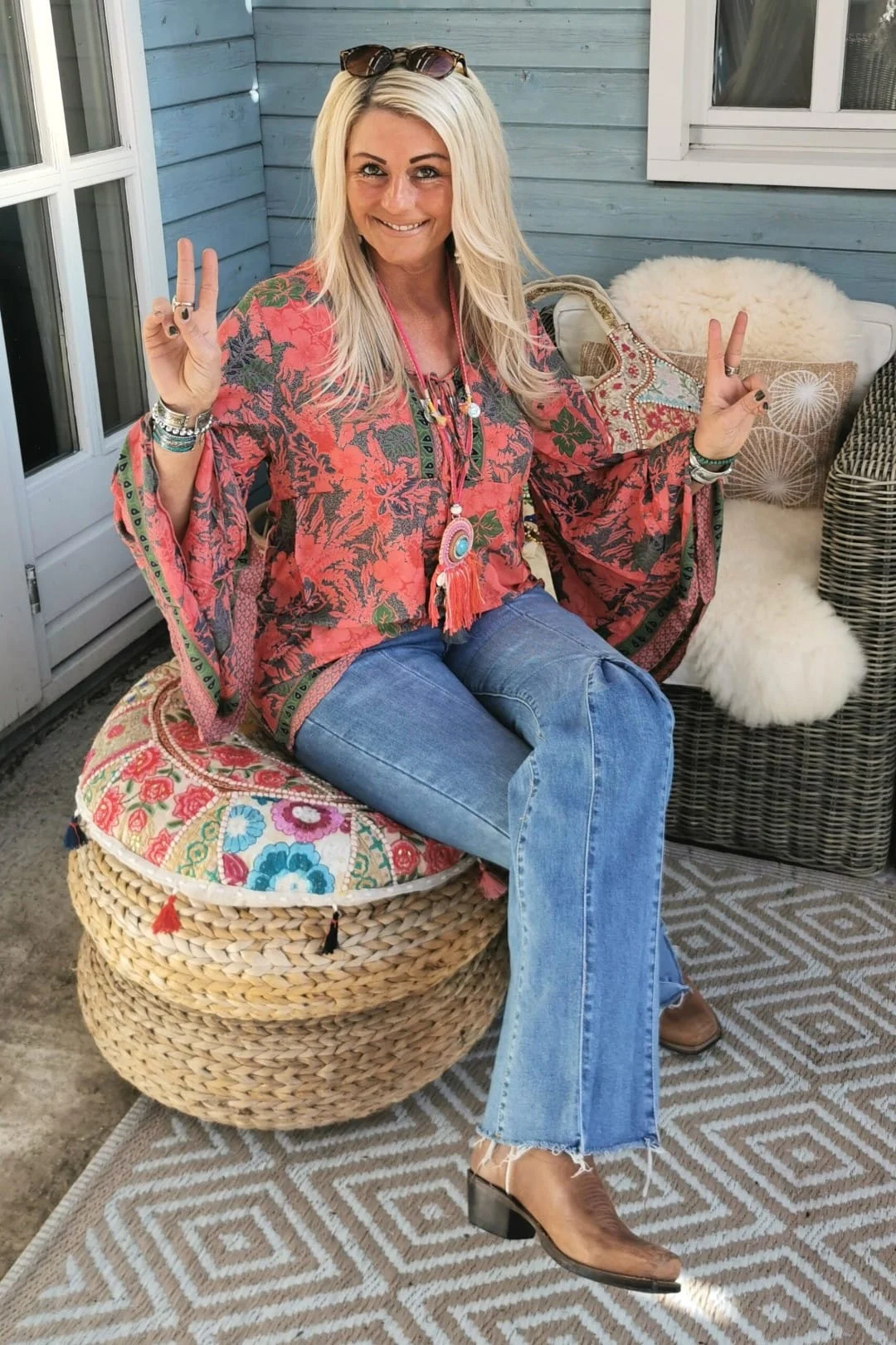 FA-587 Boho Leef/woon kussen Punjab - Afbeelding 14