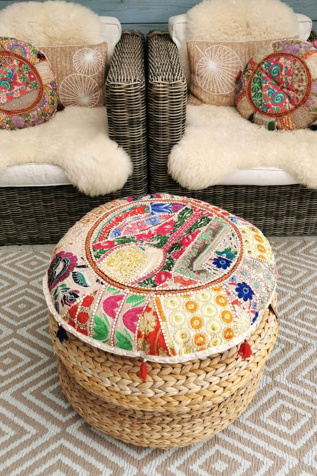 FA-587 Boho Leef/woon kussen Punjab - Afbeelding 3