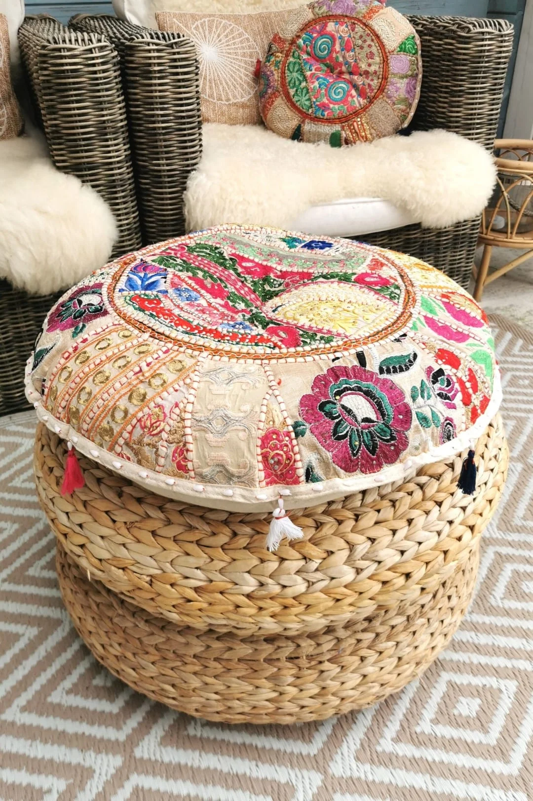 FA-587 Boho Leef/woon kussen Punjab - Afbeelding 5