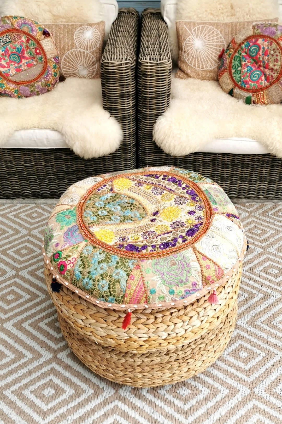 FA-587 Boho Leef/woon kussen Punjab - Afbeelding 9