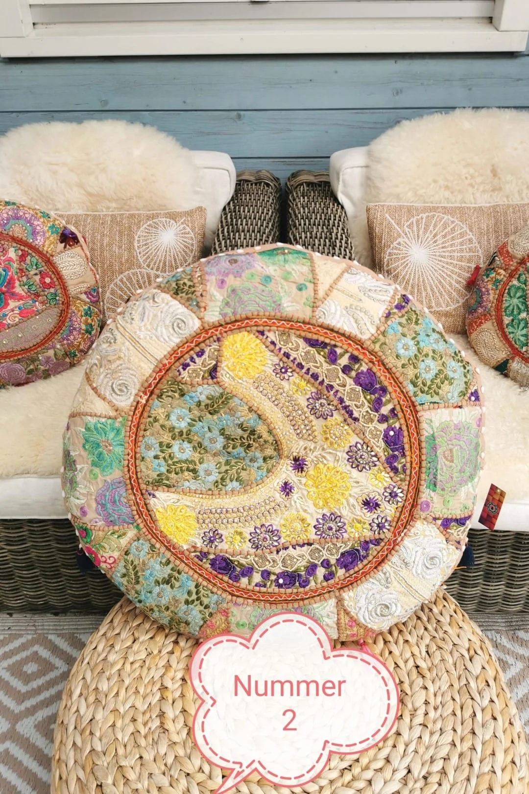 FA-587 Boho Leef/woon kussen Punjab - Afbeelding 8