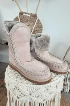 FA-773 Inspired Boho Lammy Boots Soft Sand.