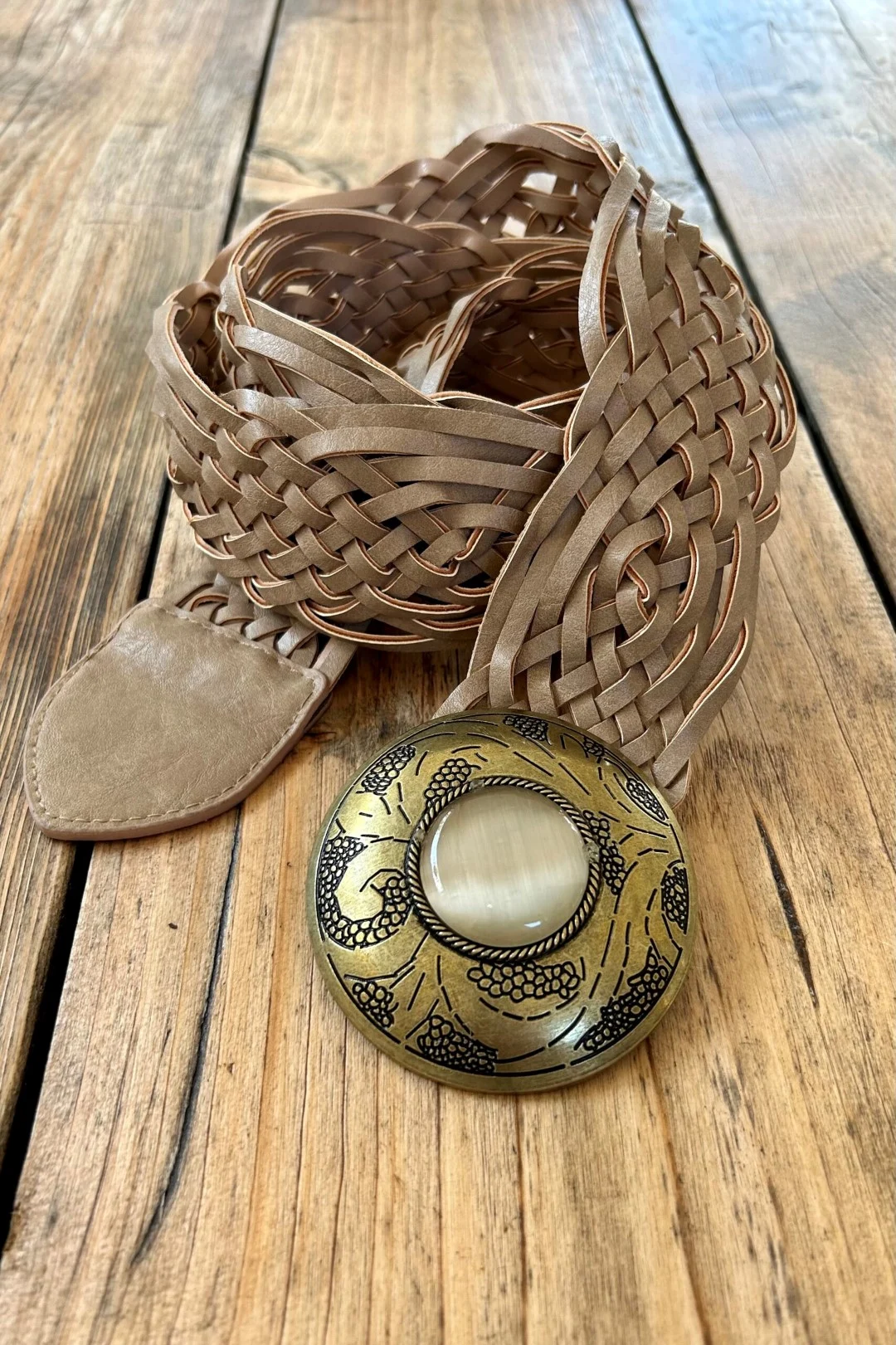 ACC-149 Boho Belt, Art Leather with Ornament div. Kleuren. - Afbeelding 3