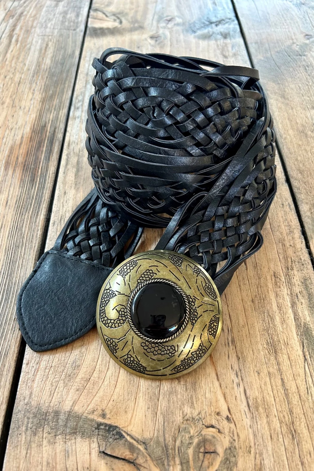 ACC-149 Boho Belt, Art Leather with Ornament div. Kleuren. - Afbeelding 4