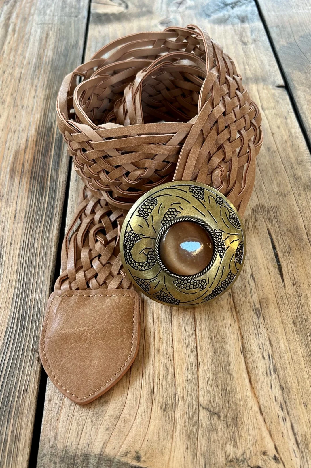 ACC-149 Boho Belt, Art Leather with Ornament div. Kleuren. - Afbeelding 5