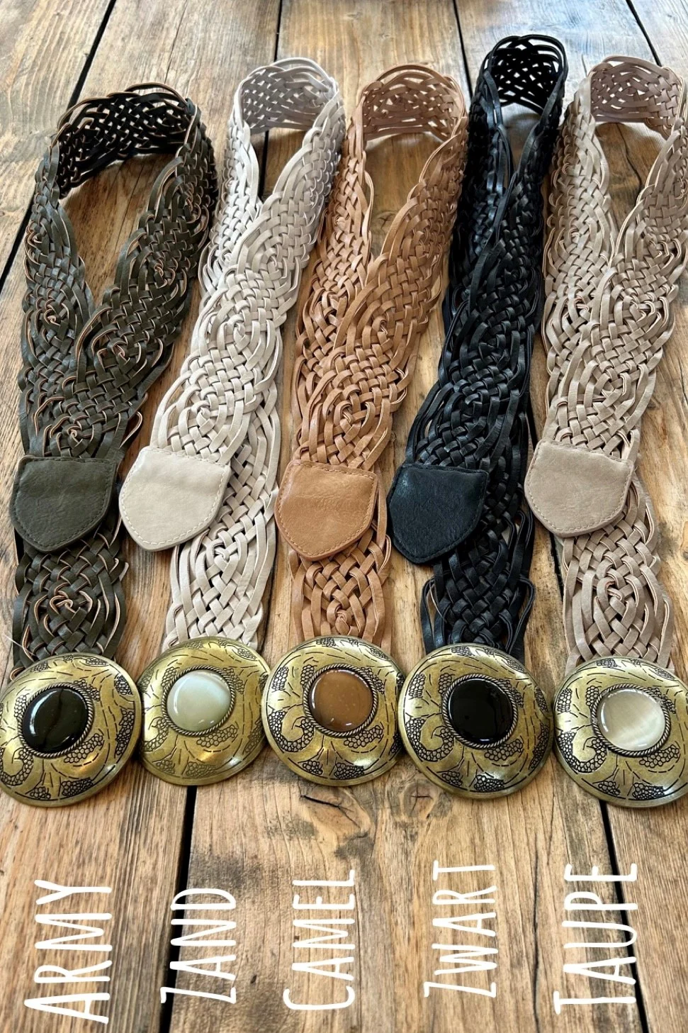 ACC-149 Boho Belt, Art Leather with Ornament div. Kleuren. - Afbeelding 2