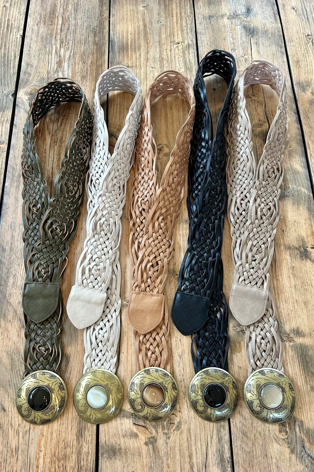 ACC-149 Boho Belt, Art Leather with Ornament div. Kleuren. - Afbeelding 7