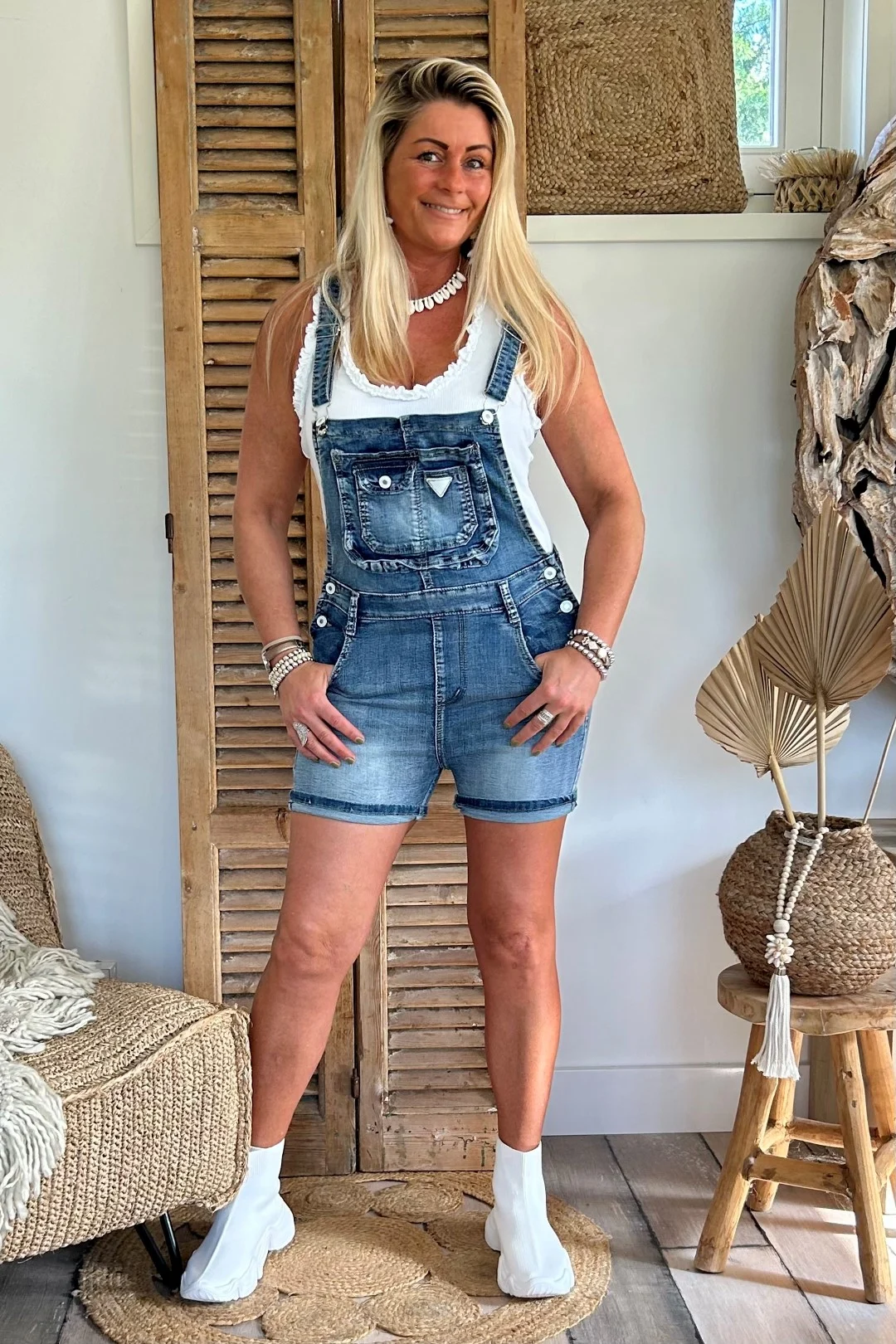 FA-897 Salopette Denim Short. - Afbeelding 4