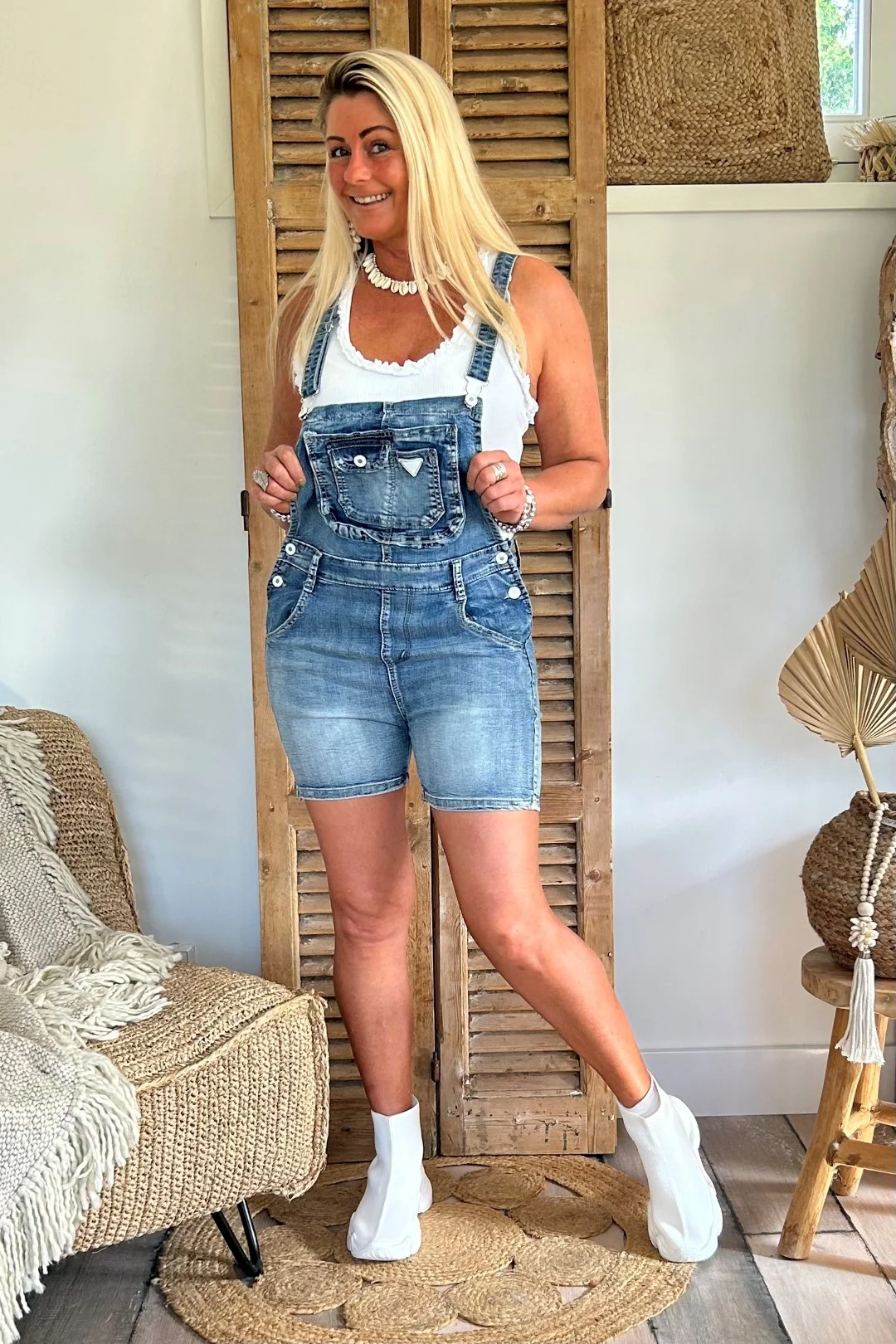 FA-897 Salopette Denim Short. - Afbeelding 5