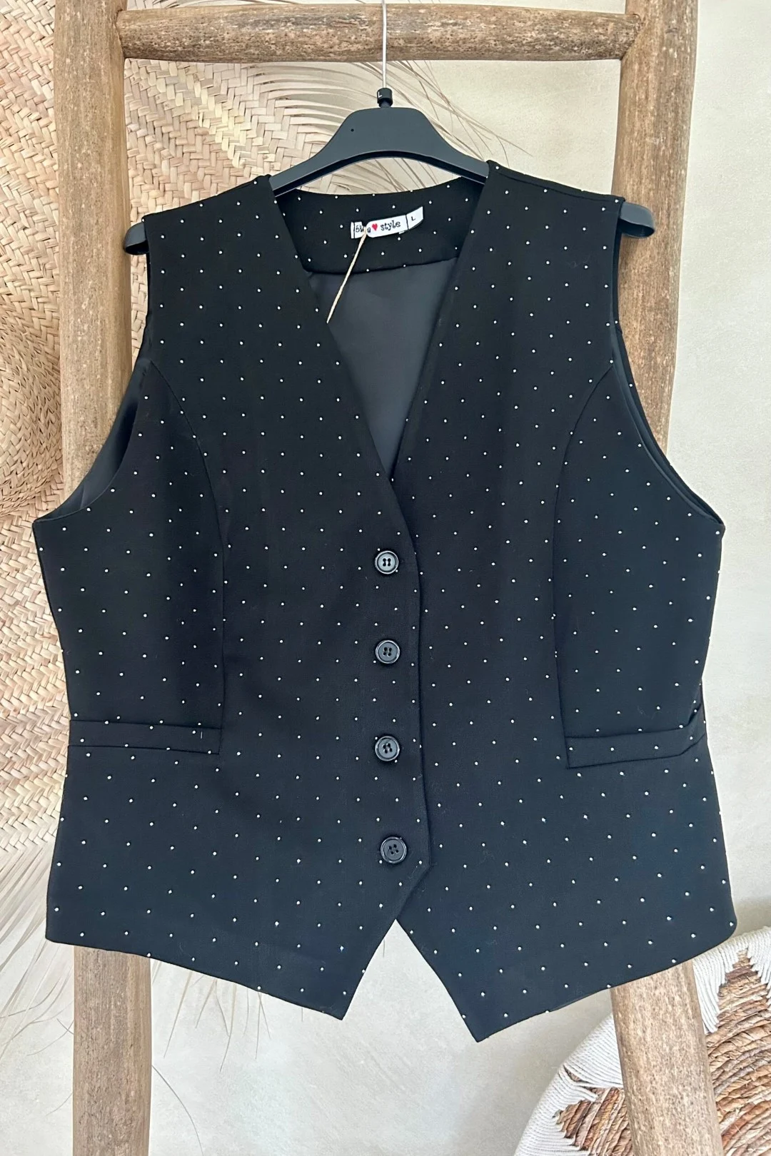 Gilet Grace met Glinsters, Zwart. - Afbeelding 15