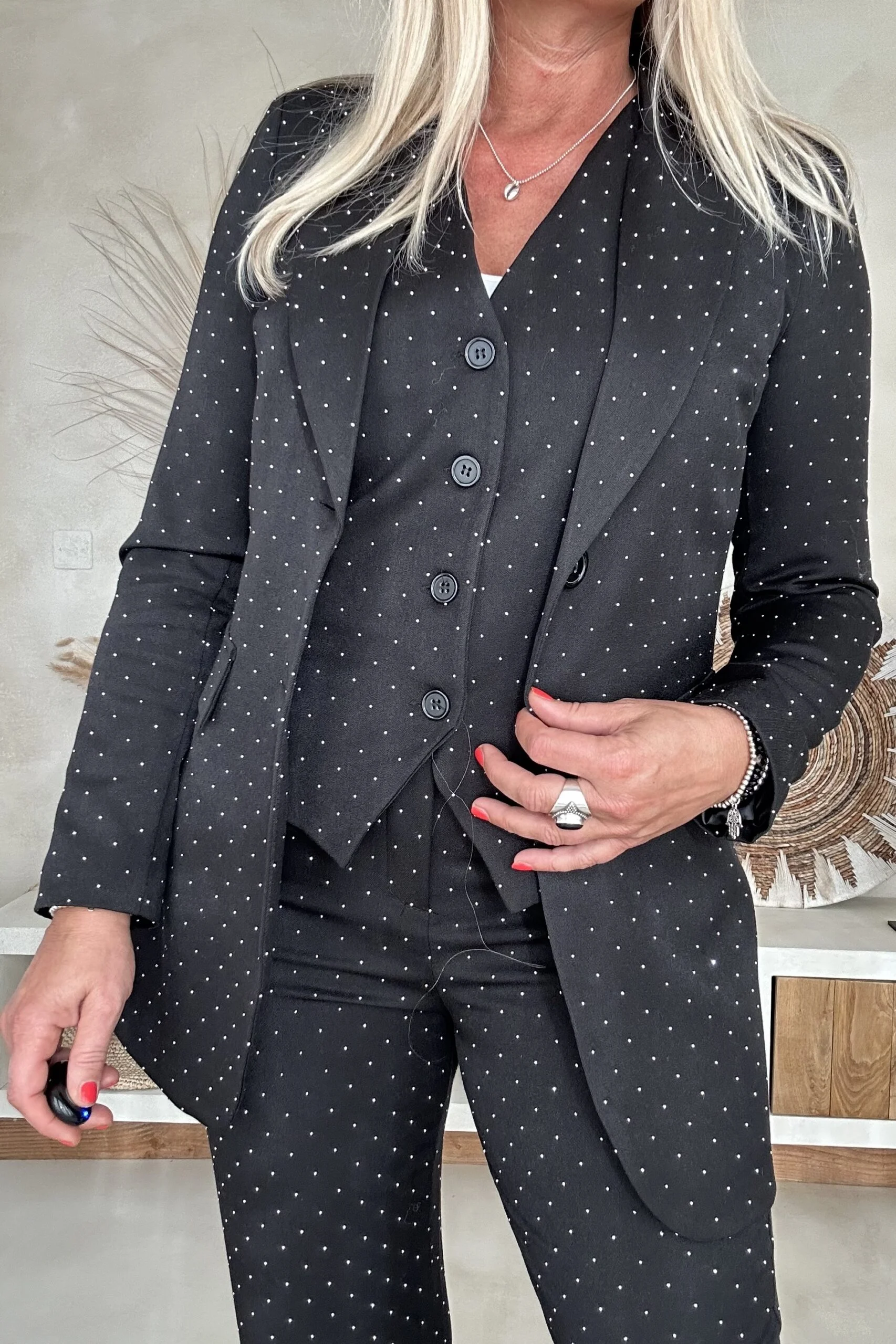 Gilet Grace met Glinsters, Zwart. - Afbeelding 11