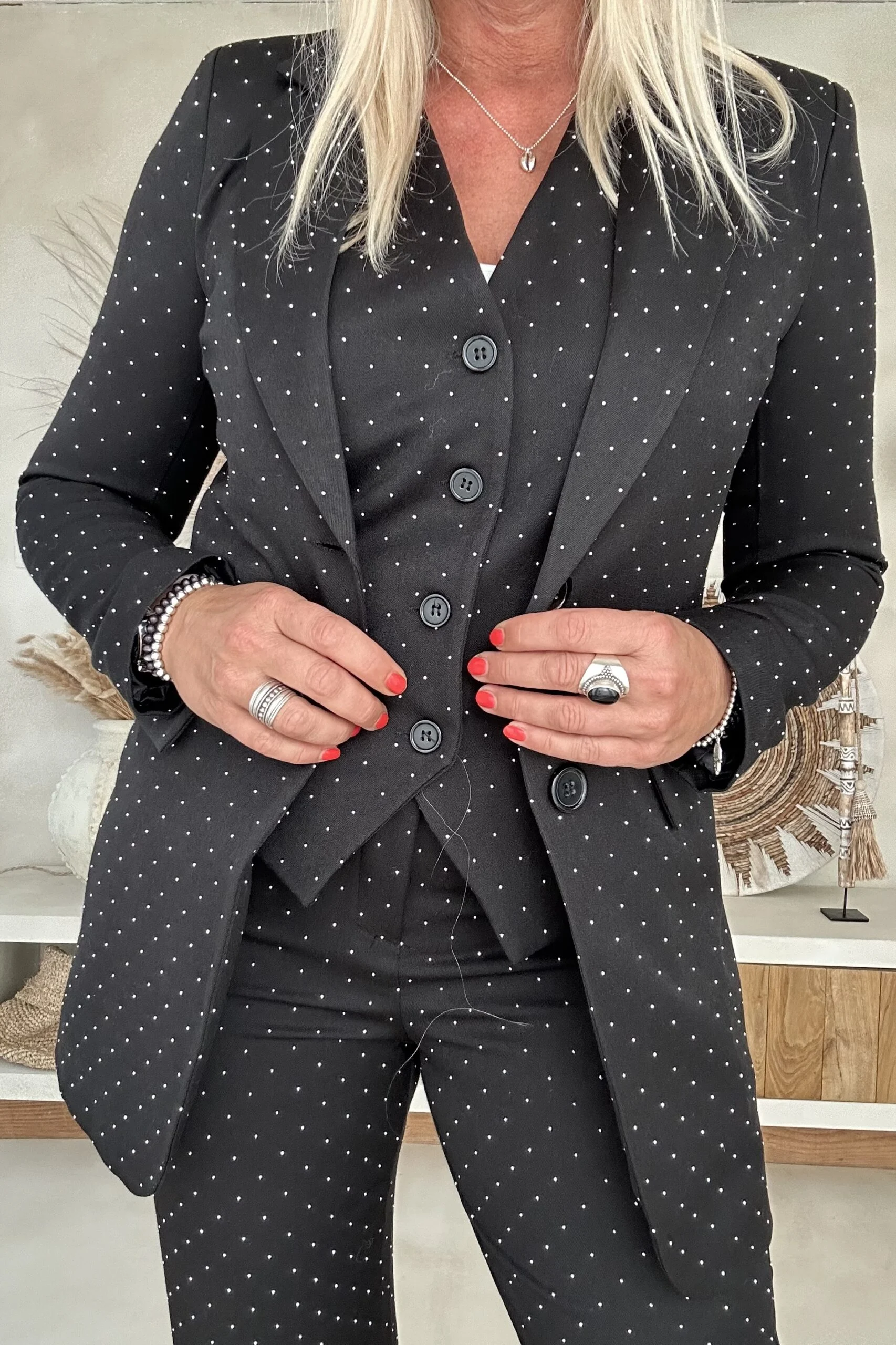Gilet Grace met Glinsters, Zwart. - Afbeelding 12