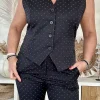 Gilet Grace met Glinsters, Zwart.