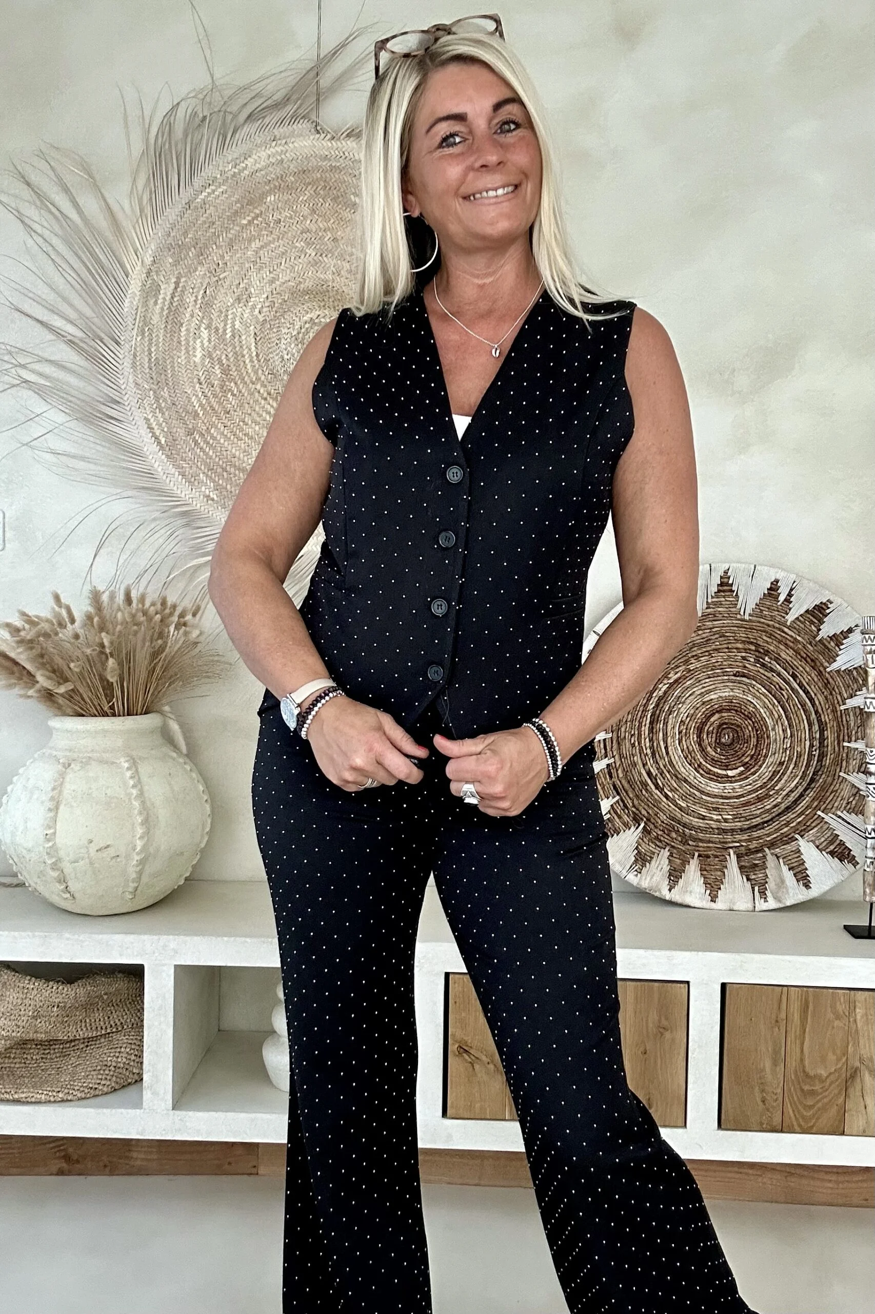 Gilet Grace met Glinsters, Zwart. - Afbeelding 6