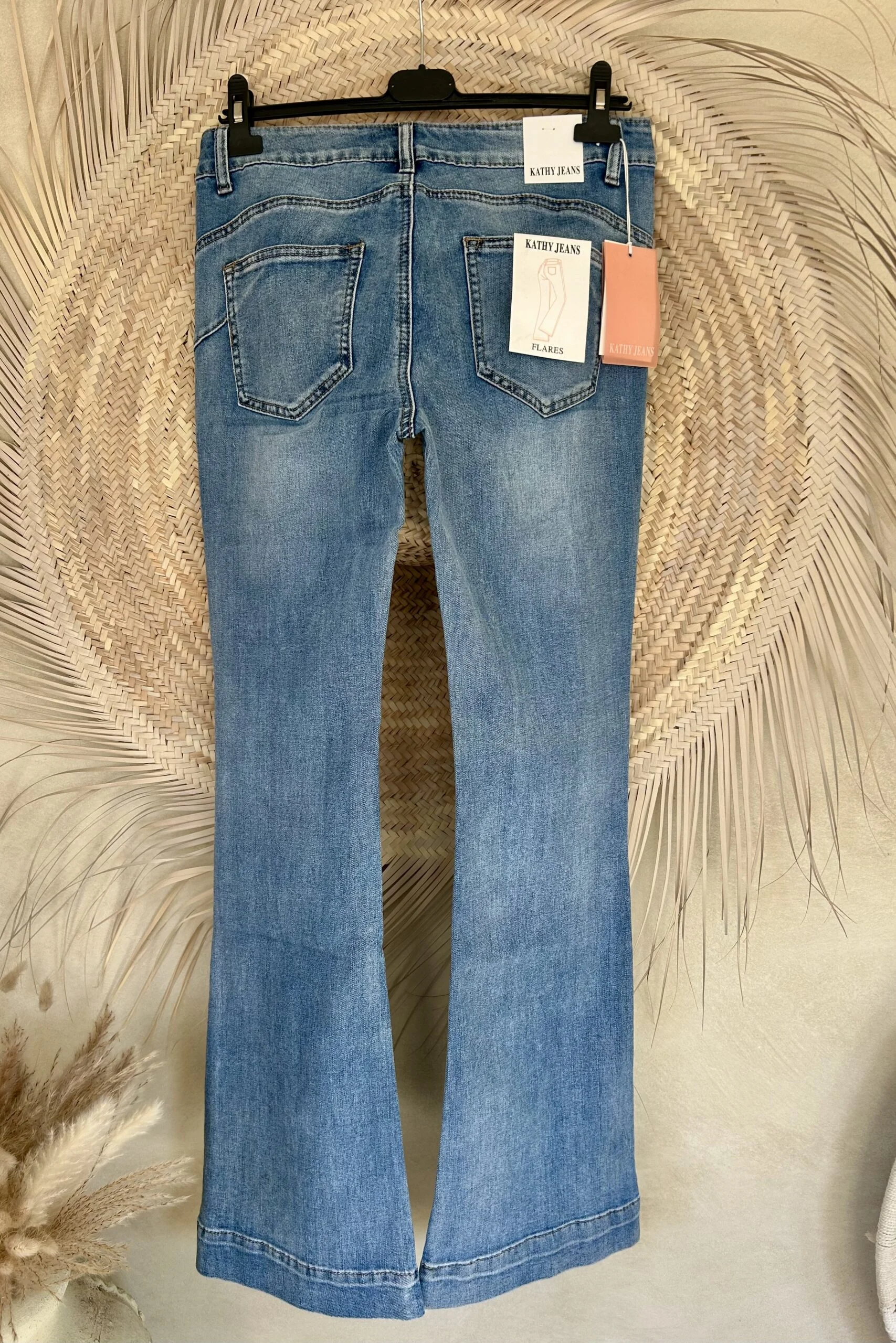 Flared jeans Josie, Mid Blauw. - Afbeelding 12