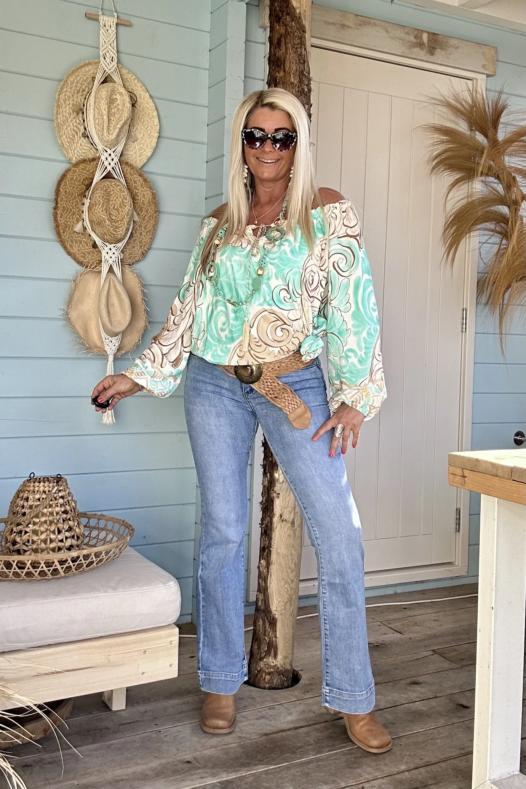Flared jeans Josie, Mid Blauw. - Afbeelding 11