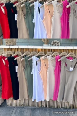 Haltertop Tammy Ruffle div. kleuren.