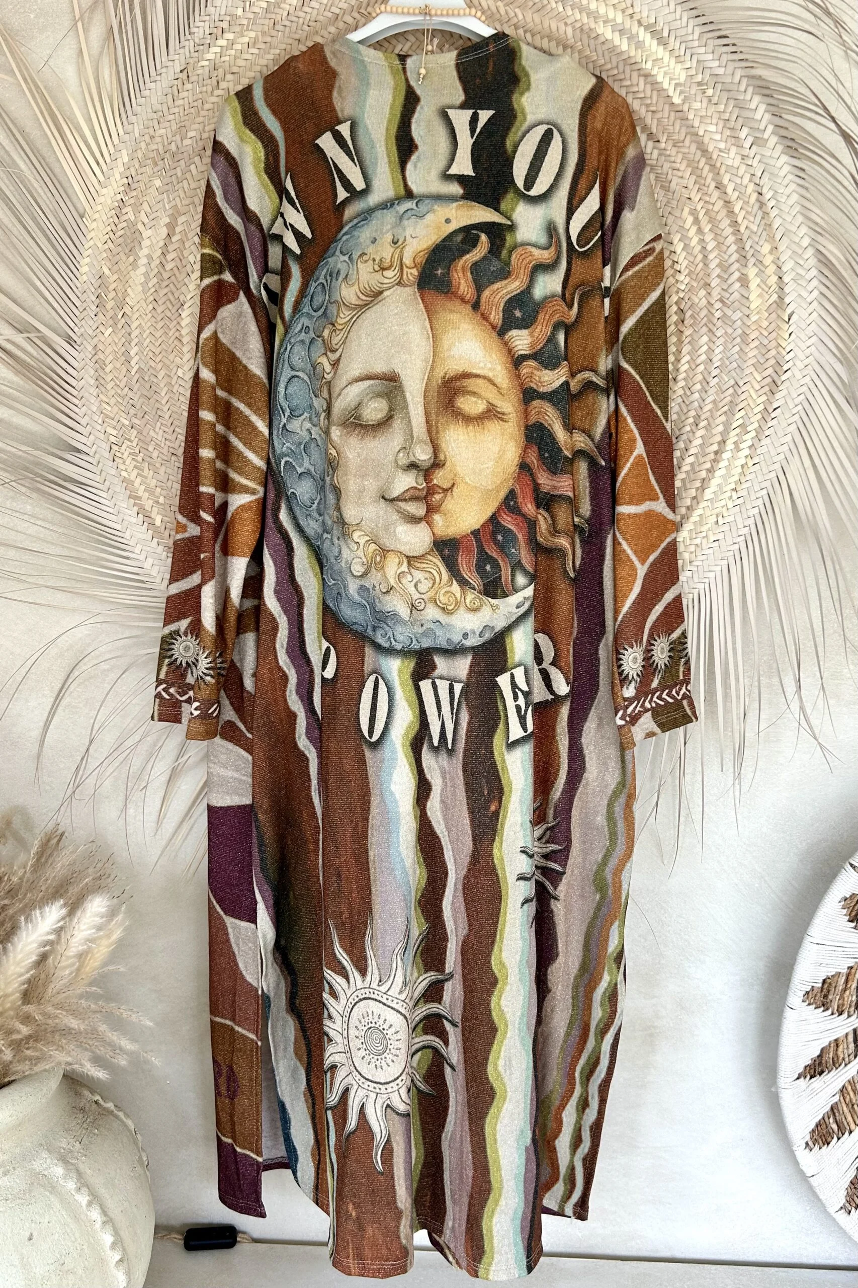 Kimono Vest Viola Lurex, Aardetinten. - Afbeelding 20