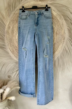 Wide leg Jeans Jade, Lichtblauw.