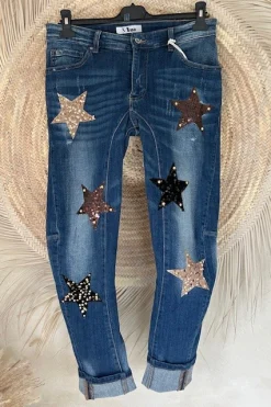 Jeans Shiva met Pailletten Sterren.