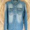 Jeans Blouse Billie, Licht Blauw.
