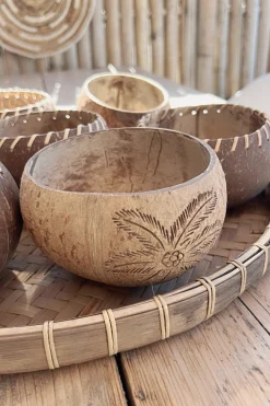 Kokosnoot schaaltje Shalina met Palmboom.