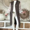 Mouwloos vest Vaya Lurex, Zwart.