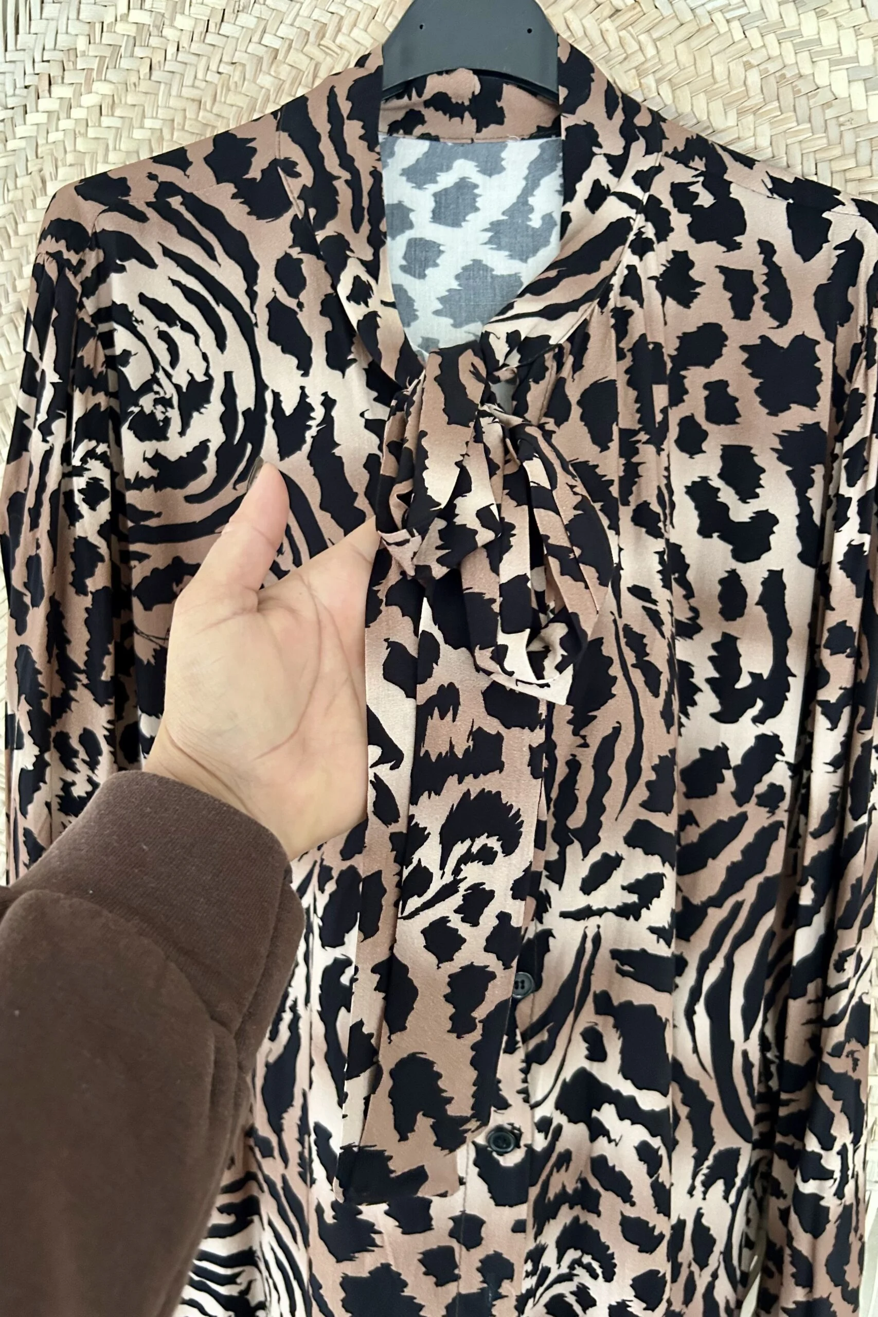 Blouse Leopard met Strik Gaby, Bruin/Zwart. - Afbeelding 20