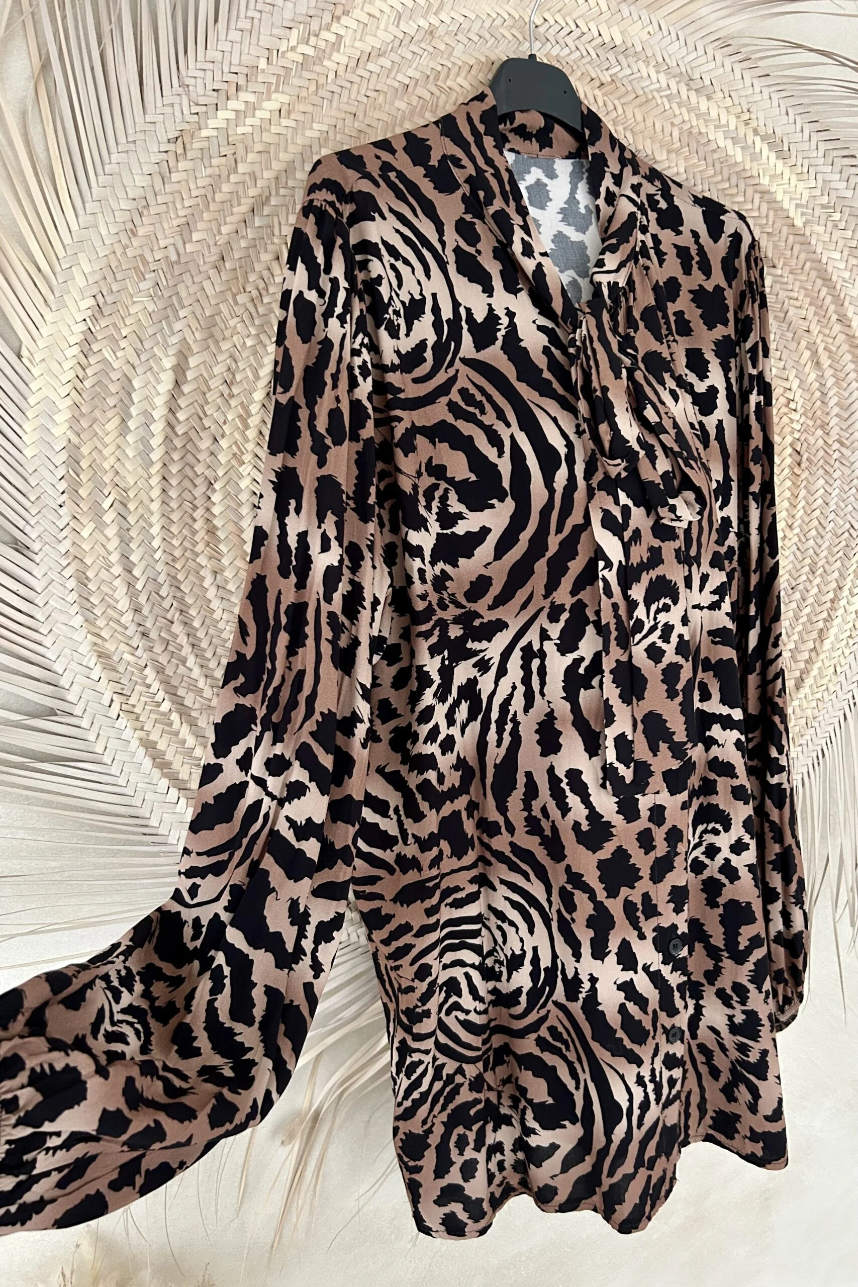 Blouse Leopard met Strik Gaby, Bruin/Zwart. - Afbeelding 21