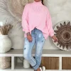 Trui Selina met Halve Col, Roze.