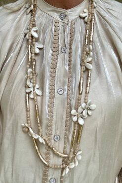 Boho Bloemen ketting Daisy, Naturel.