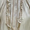 Boho Bloemen ketting Daisy, Naturel.