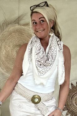 Bandana Sjaal XXL Nahla, Creme.