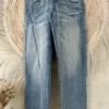 Toxik "Wide Leg" Jeans Trixie met dubbele band, Bright Blauw.