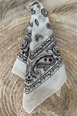 Bandana sjaal Sammy S, Wit.