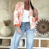 Jacquard Bomber Bella, Oranje.