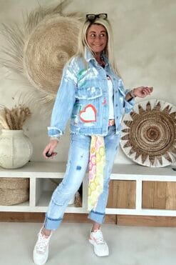 Spijker Jack Sann Rebel Art, Licht blauw.