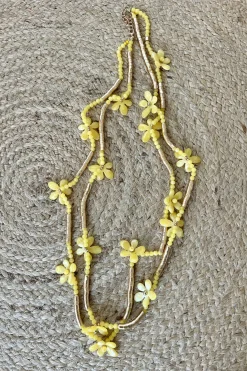 Boho Bloemen ketting Daisy, Geel.