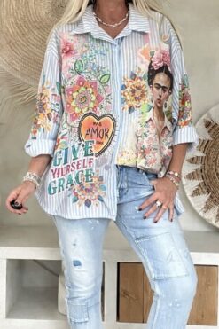 Streep Blouse Grace met Frida Kahlo.